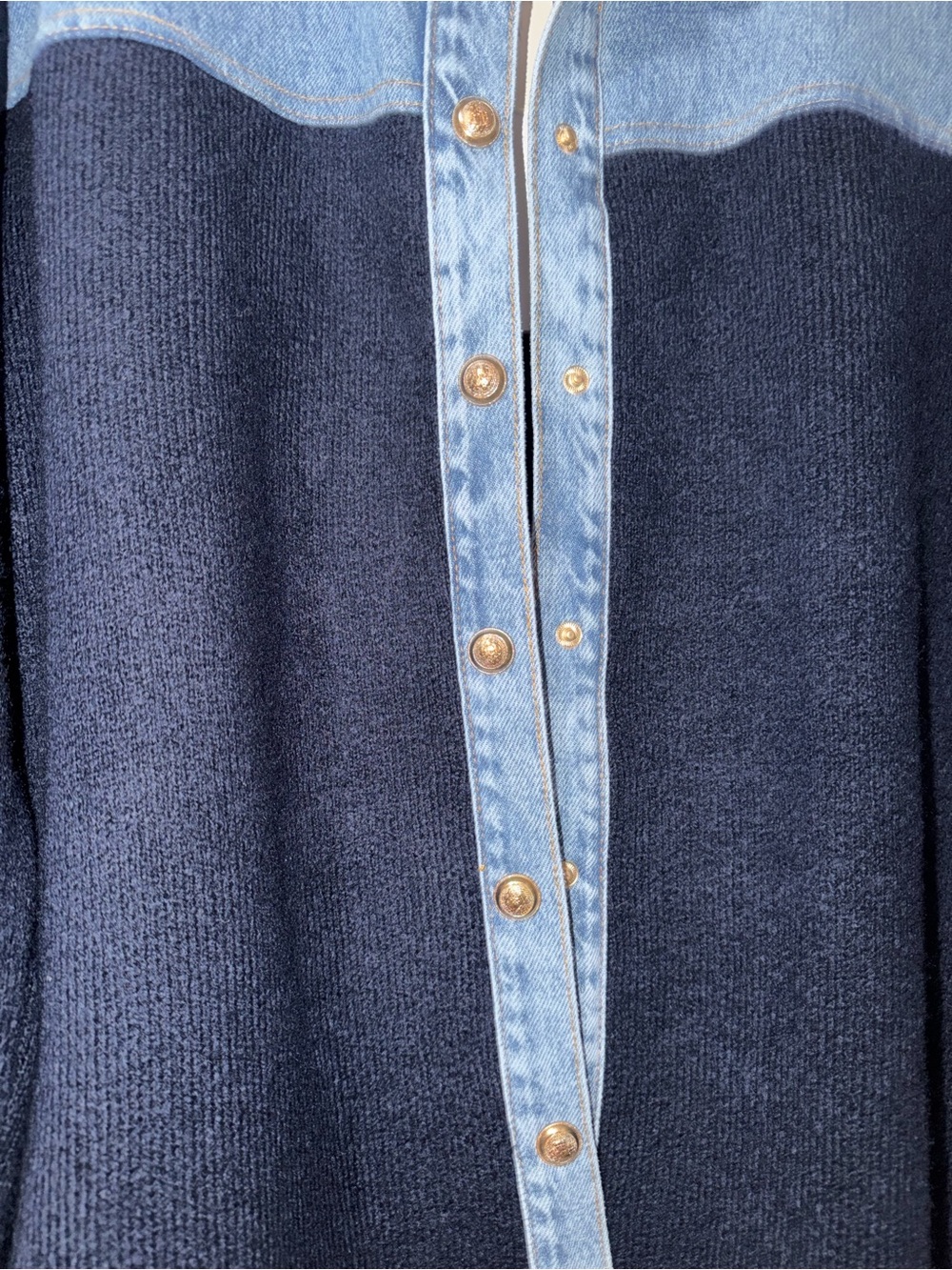 NWT Pilcro Media Sweater Denim Jacket - Picture 5 of 9